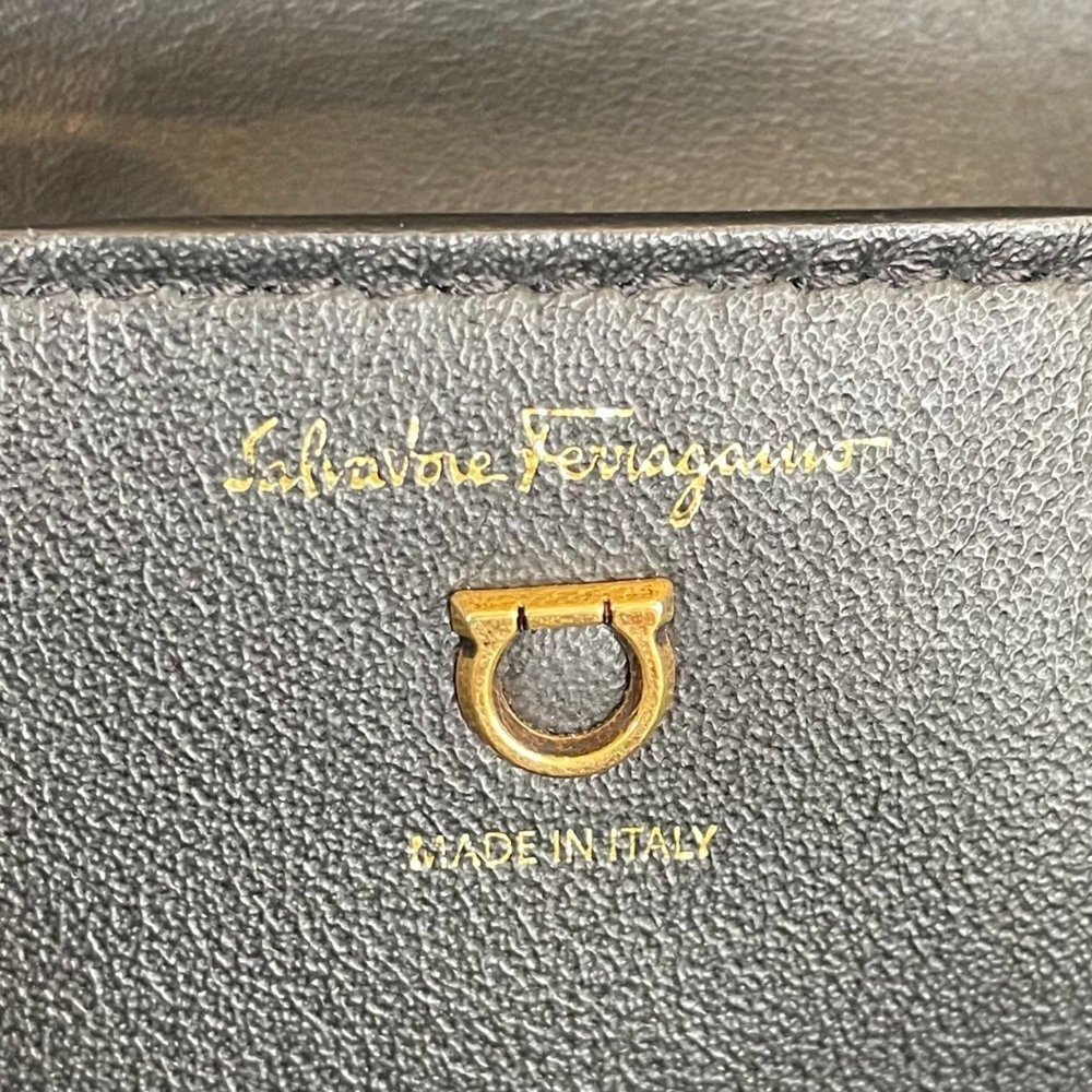 SALVATORE FERRAGAMO Black Monogram Tote Bag - Picture 11 of 16